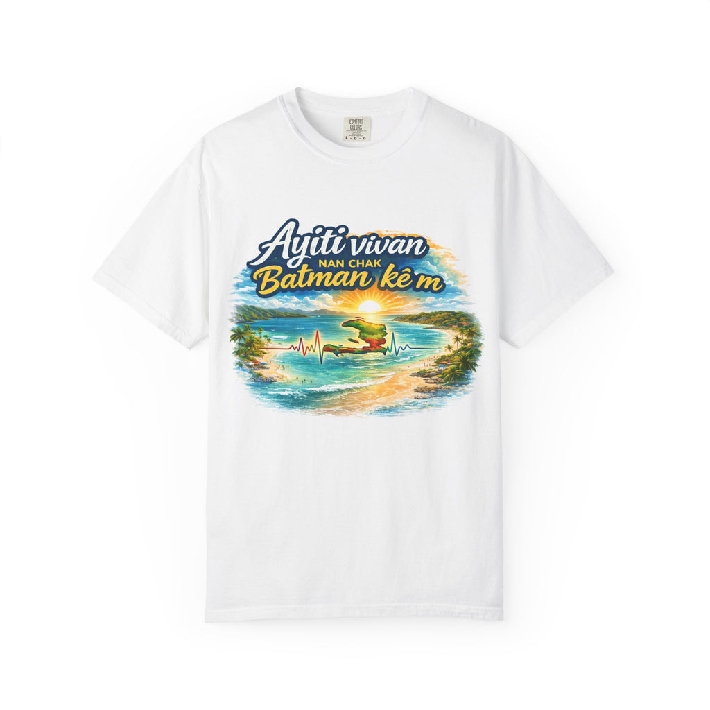 Ayiti Vivan Beach T-Shirt – Haitian Pride Surf Scene
